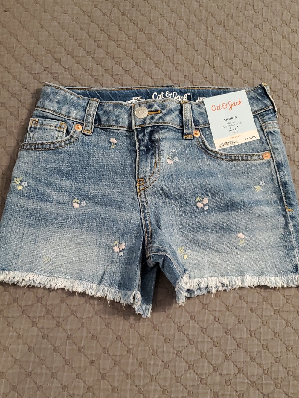 NWT Cat & Jack Floral Denim Shorts